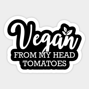 Vegan from head tomatoes Sticker